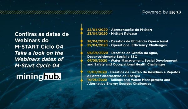 Datas de Webinar M-Start Ciclo4